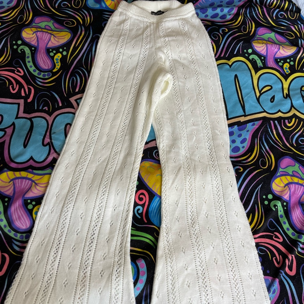 PrettyLittleThing knit wide leg pants US 2 UK 6 EU 34